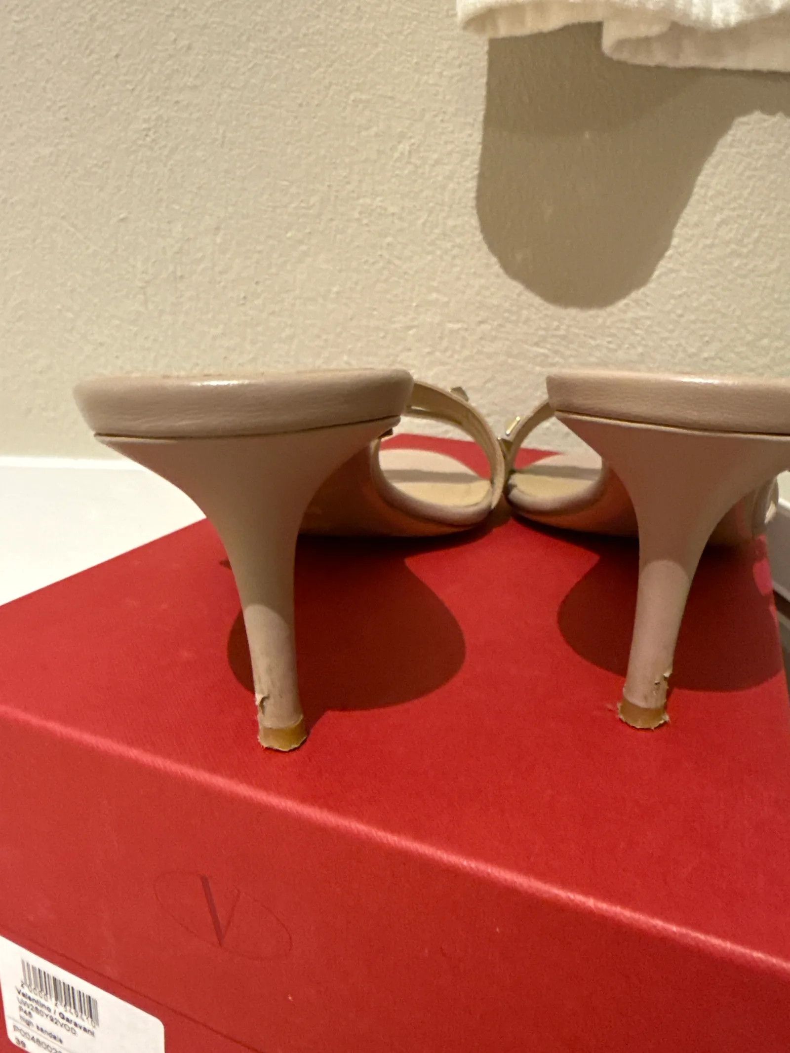 Valentino Valentino Valentino garavani poudre slide high sandals Heels Size US 9 / IT 39 - 4 Thumbnail