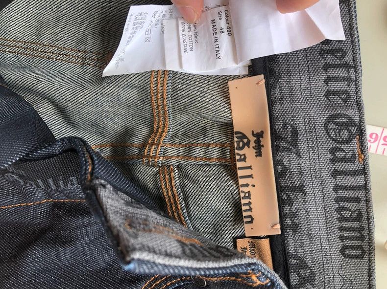 John Galliano Galliano Waxed Denim Pants for Men Size US 44 / EU 60 - 4 Thumbnail