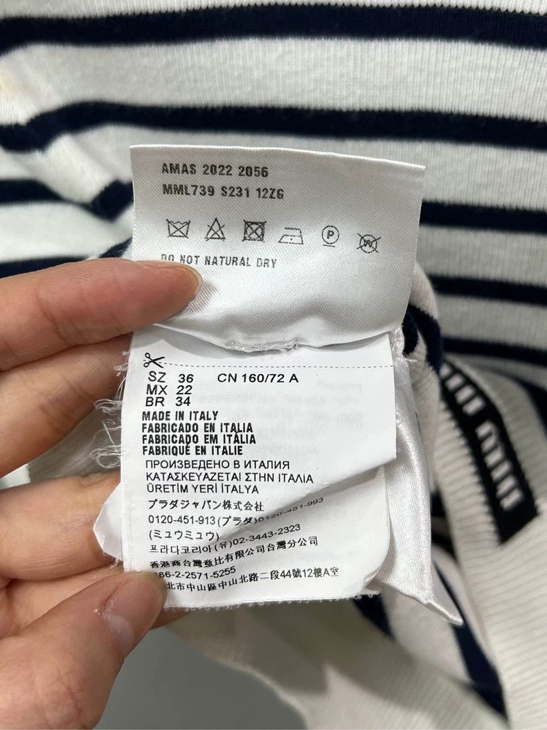 Miu Miu MiuMiu Black and White Striped Knit Top Size US S / EU 44-46 / 1 - 4 Thumbnail
