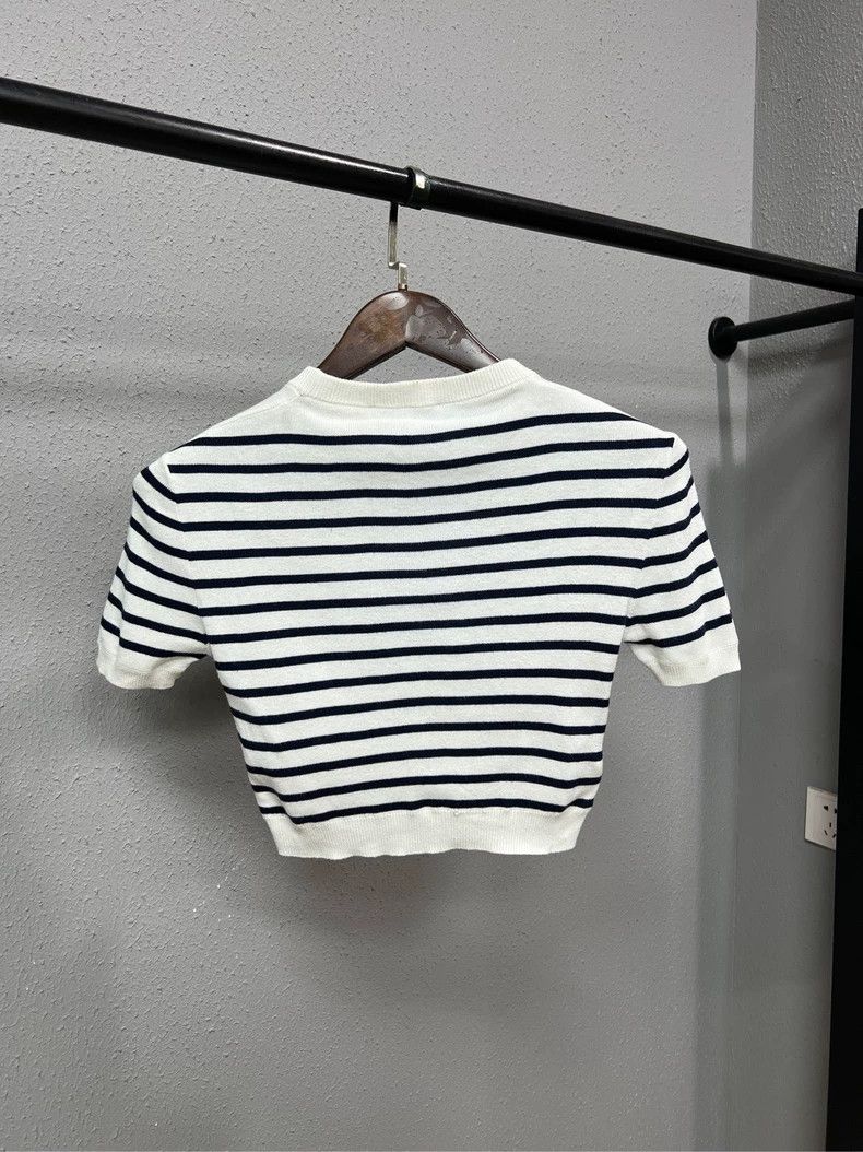 Miu Miu MiuMiu Black and White Striped Knit Top Size US S / EU 44-46 / 1 - 2 Thumbnail