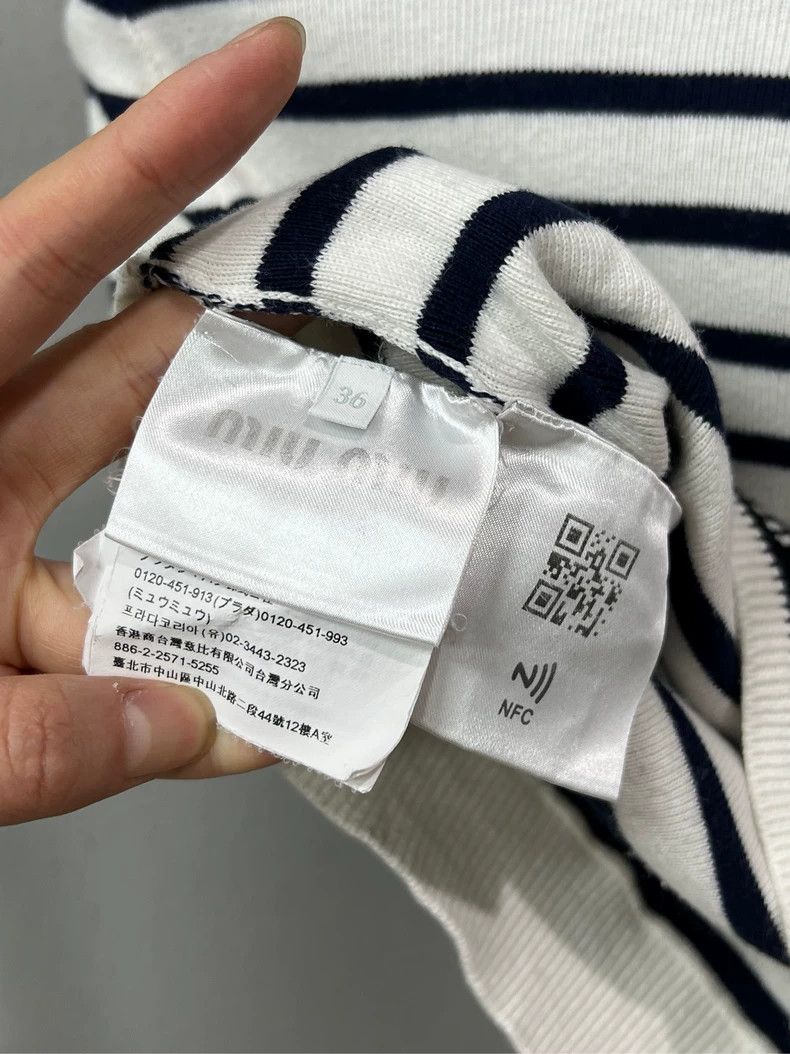 Miu Miu MiuMiu Black and White Striped Knit Top Size US S / EU 44-46 / 1 - 3 Thumbnail