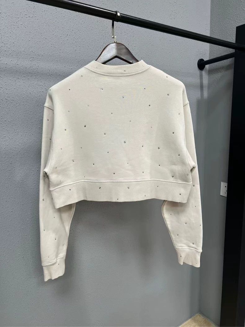 Miu Miu MiuMiu Short Cropped Rhinestone Sweatshirt Size XS / US 0-2 / IT 36-38 - 2 Thumbnail