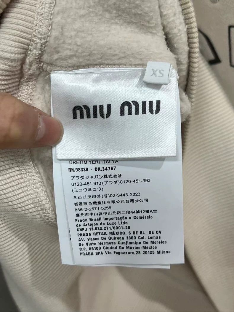 Miu Miu MiuMiu Short Cropped Rhinestone Sweatshirt Size XS / US 0-2 / IT 36-38 - 4 Thumbnail