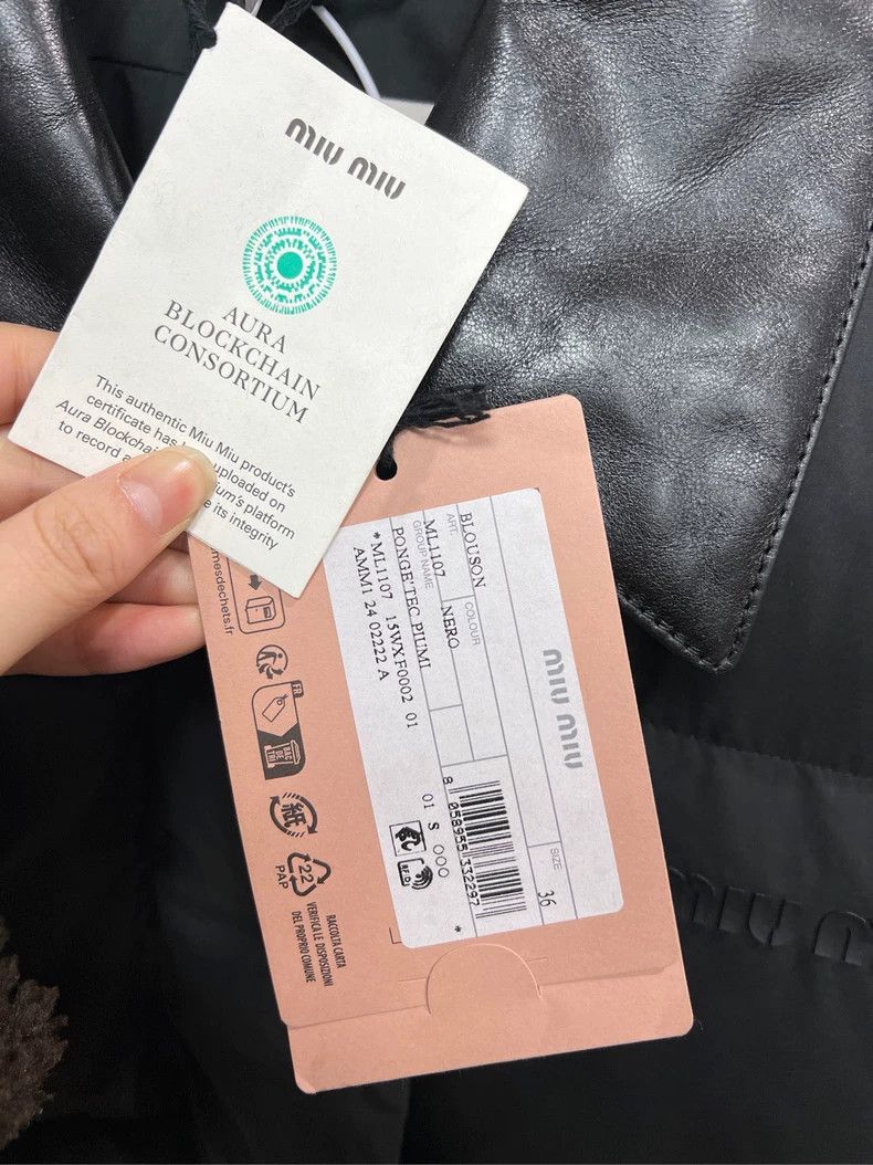 Miu Miu MiuMiu Padded Jacket with Leather Collar Size US S / EU 44-46 / 1 - 4 Thumbnail