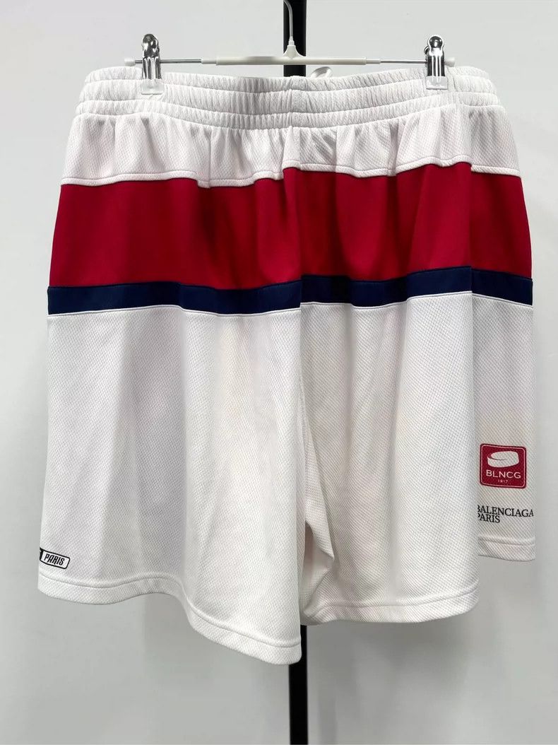 Balenciaga Balenciaga Red and White Hockey Shorts Size US 32 / EU 48 - 2 Thumbnail