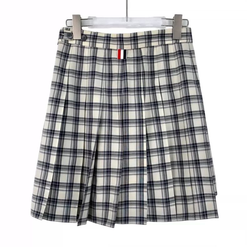 Thom Browne Thom Browne Colorful Plaid Wool Pleated Skirt Size 38" / US 16 / IT 52 - 2 Thumbnail