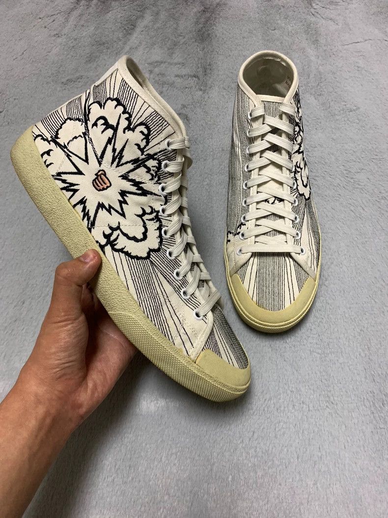 Yves Saint Laurent Saint Laurent High-top Sneakers with Embroidery Size US 10 / EU 43 - 2 Thumbnail