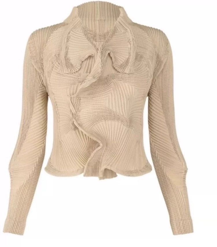 Issey Miyake Issey Miyake Beige Floral Puff Jacket Size US M / EU 48-50 / 2 - 2 Thumbnail