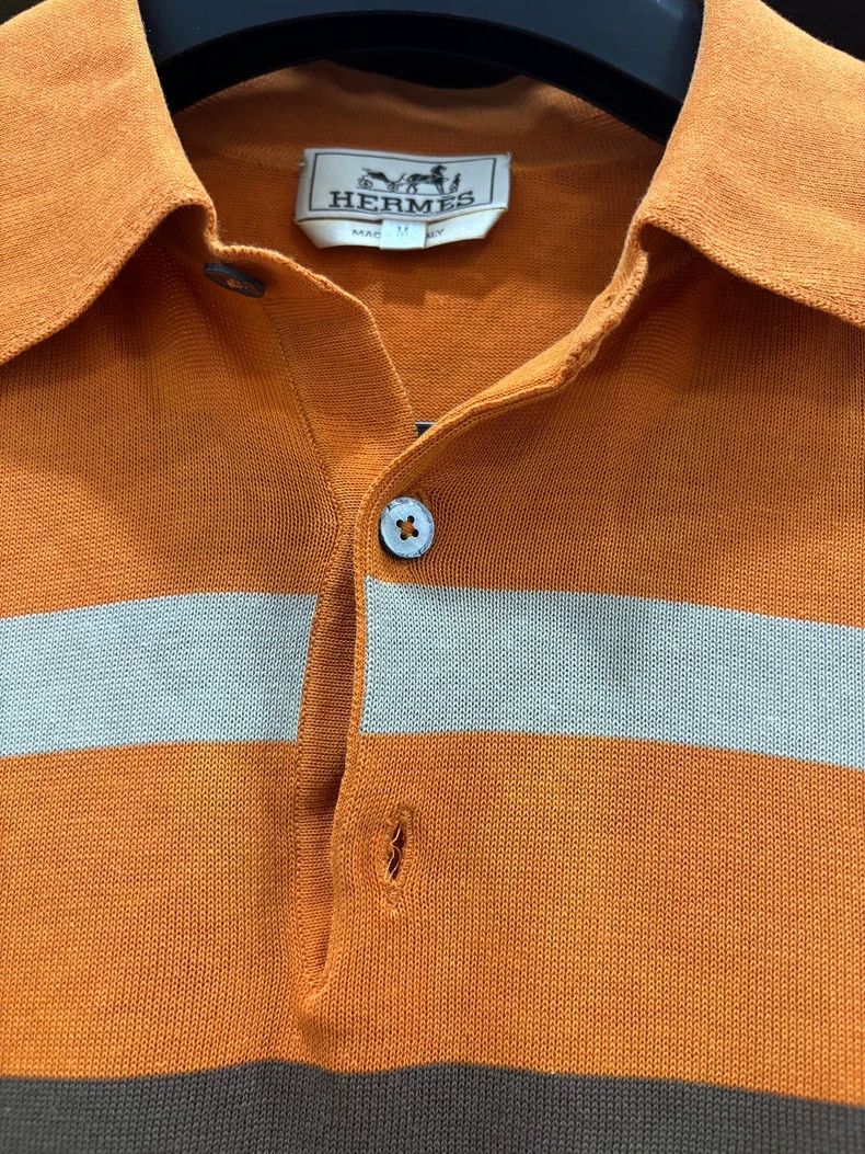 Hermes Hermes Knit Short Sleeve Polo Size M Size US M / EU 48-50 / 2 - 7 Thumbnail
