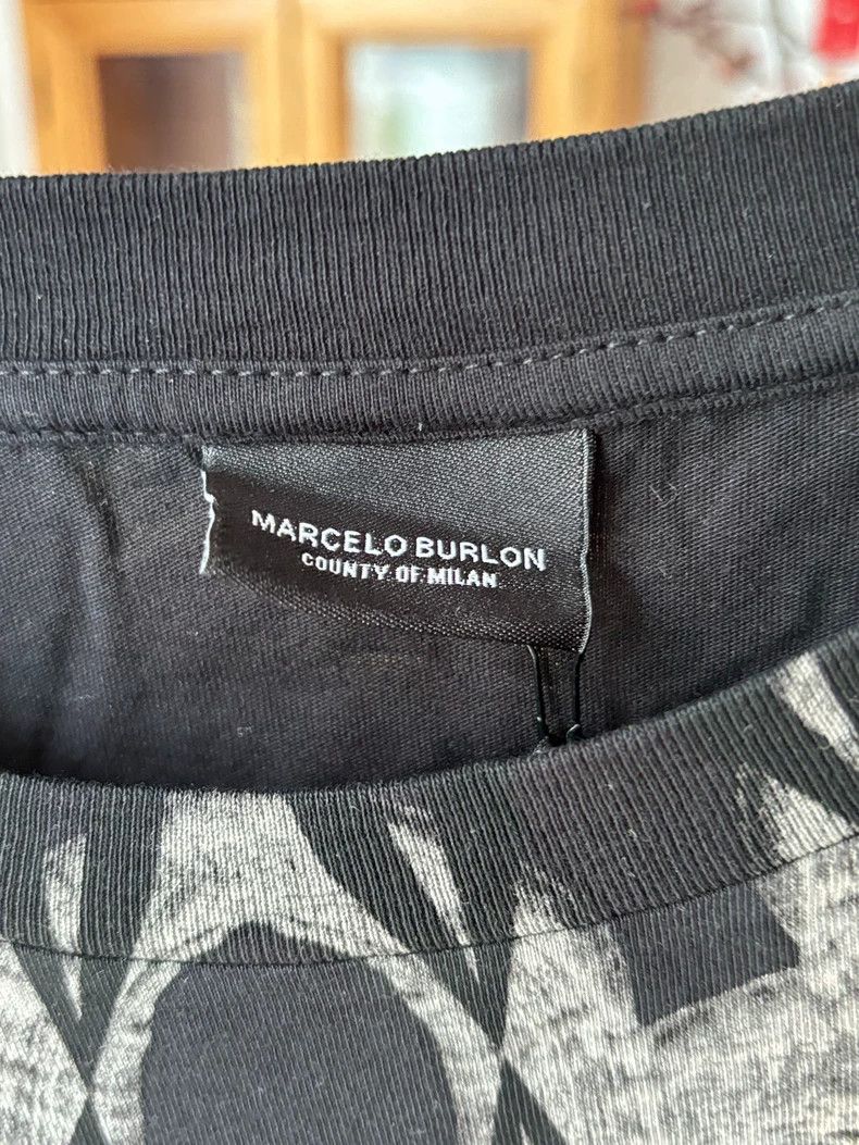Marcelo Burlon Marcelo Burlon Black Short Sleeve T-Shirt Size US M / EU 48-50 / 2 - 3 Thumbnail