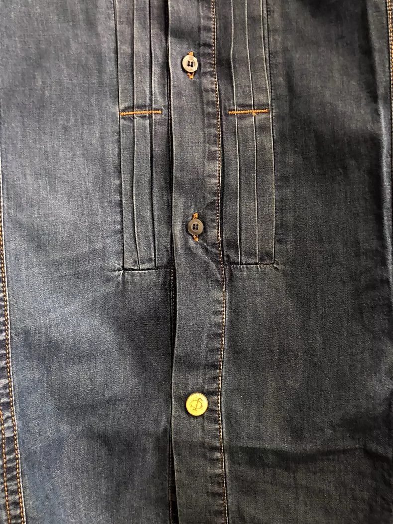Roberto Cavalli New Cavalli Casual Denim Shirt for Men Size US M / EU 48-50 / 2 - 3 Thumbnail