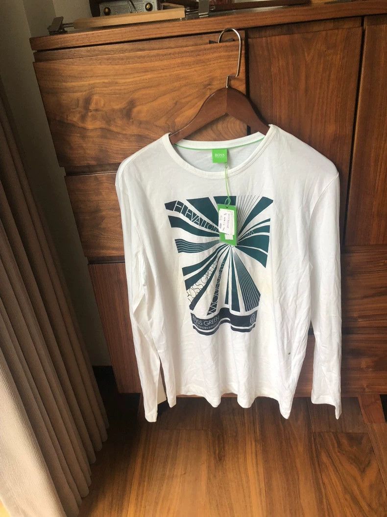 Emporio Armani Long Sleeve T-Shirt with Blue Graphic Design Size US L / EU 52-54 / 3 - 8 Thumbnail