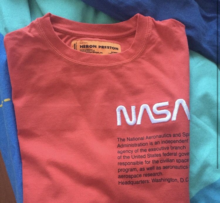 Heron Preston × Nasa Heron Preston X Nasa Red T-shirt | Grailed
