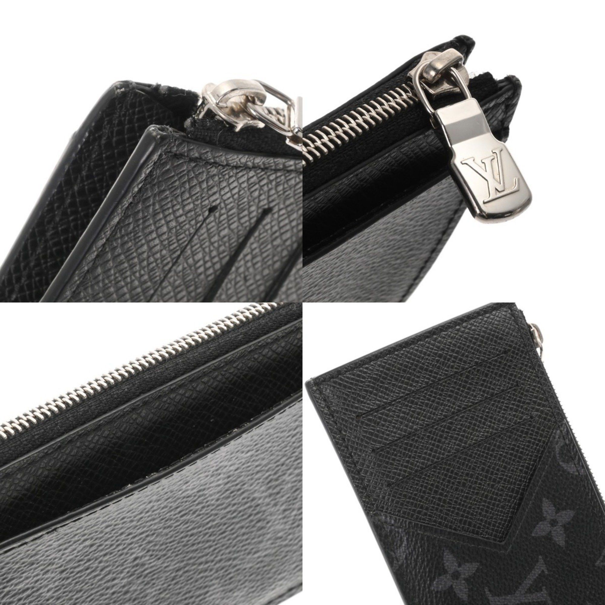 Louis Vuitton Louis Vuitton Taiga Rama Eclipse Coin Card Holder Noir M30271 Men's Monogram Canvas Case Size ONE SIZE - 9 Thumbnail