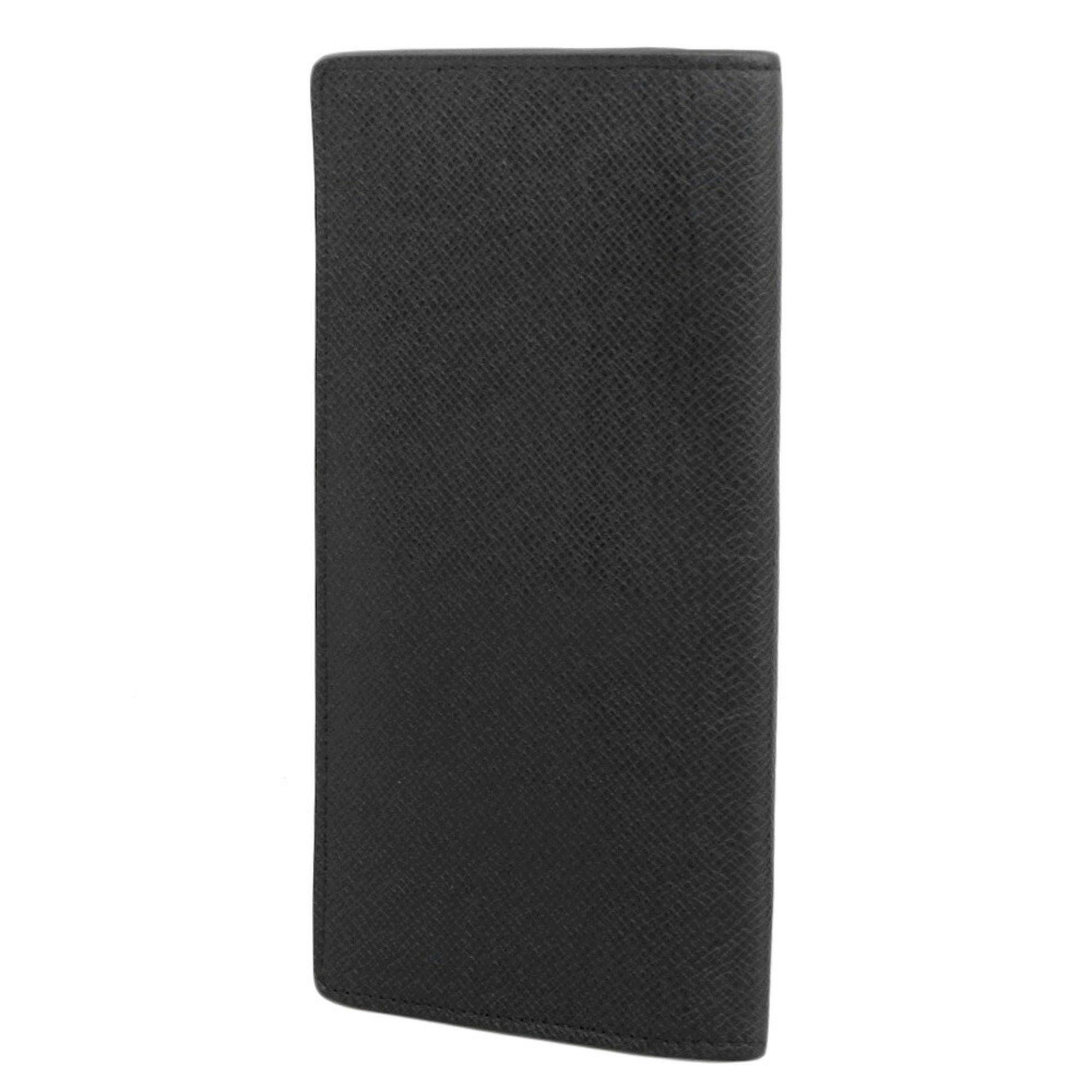 Louis Vuitton Louis Vuitton Taiga Portefeuille Brazza M30791 Bi-fold long wallet Leather Black x Blue V-shape Size ONE SIZE - 2 Thumbnail
