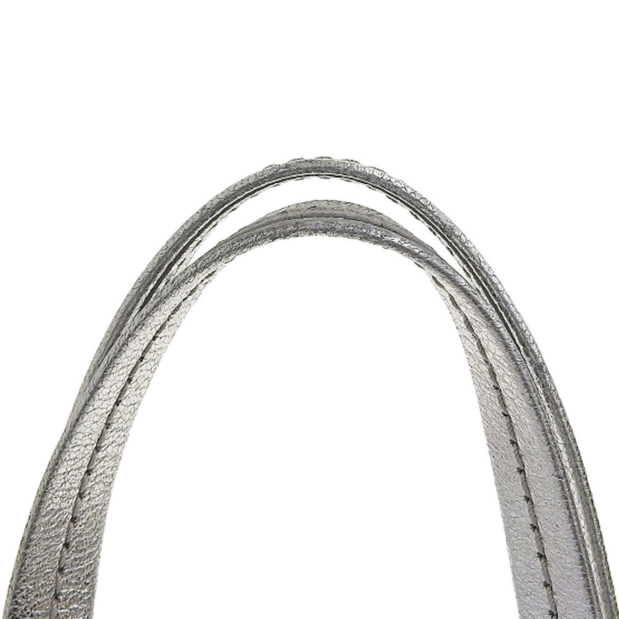 Celine CELINE Vertical Cabas Small Handbag Shoulder Bag Silver Size ONE SIZE - 8 Thumbnail