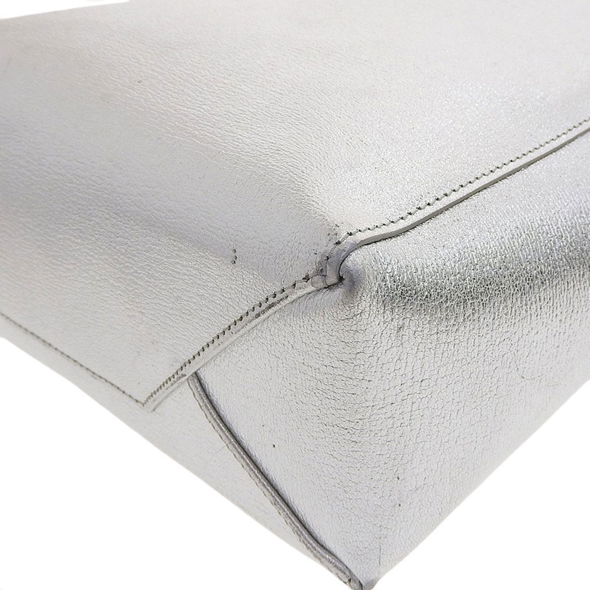 Celine CELINE Vertical Cabas Small Handbag Shoulder Bag Silver Size ONE SIZE - 4 Thumbnail