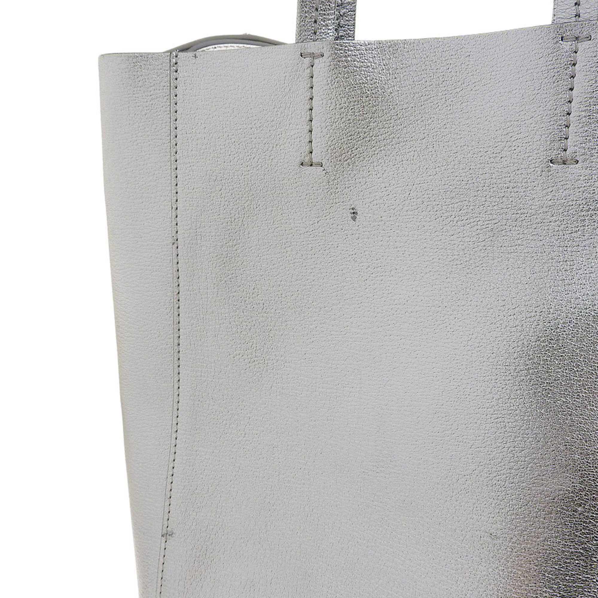 Celine CELINE Vertical Cabas Small Handbag Shoulder Bag Silver Size ONE SIZE - 7 Thumbnail