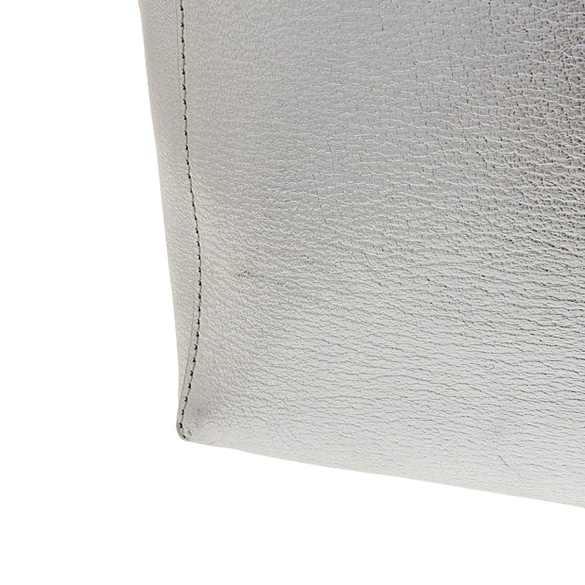 Celine CELINE Vertical Cabas Small Handbag Shoulder Bag Silver Size ONE SIZE - 6 Thumbnail