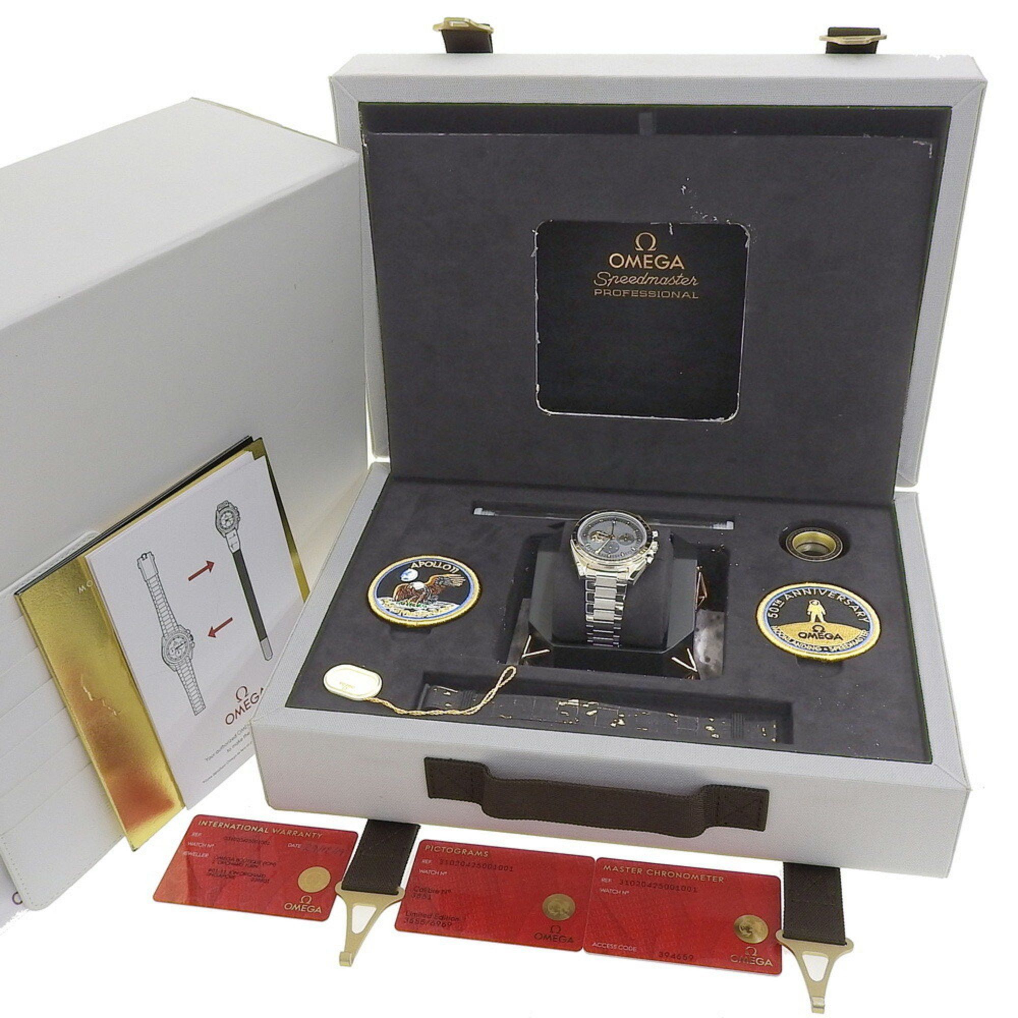 Omega Like new OMEGA Speedmaster Moonwatch Apollo 11 50th Anniversary Model 310 20 42 50 01 001 6969 Limited Edition Size ONE SIZE - 7 Thumbnail