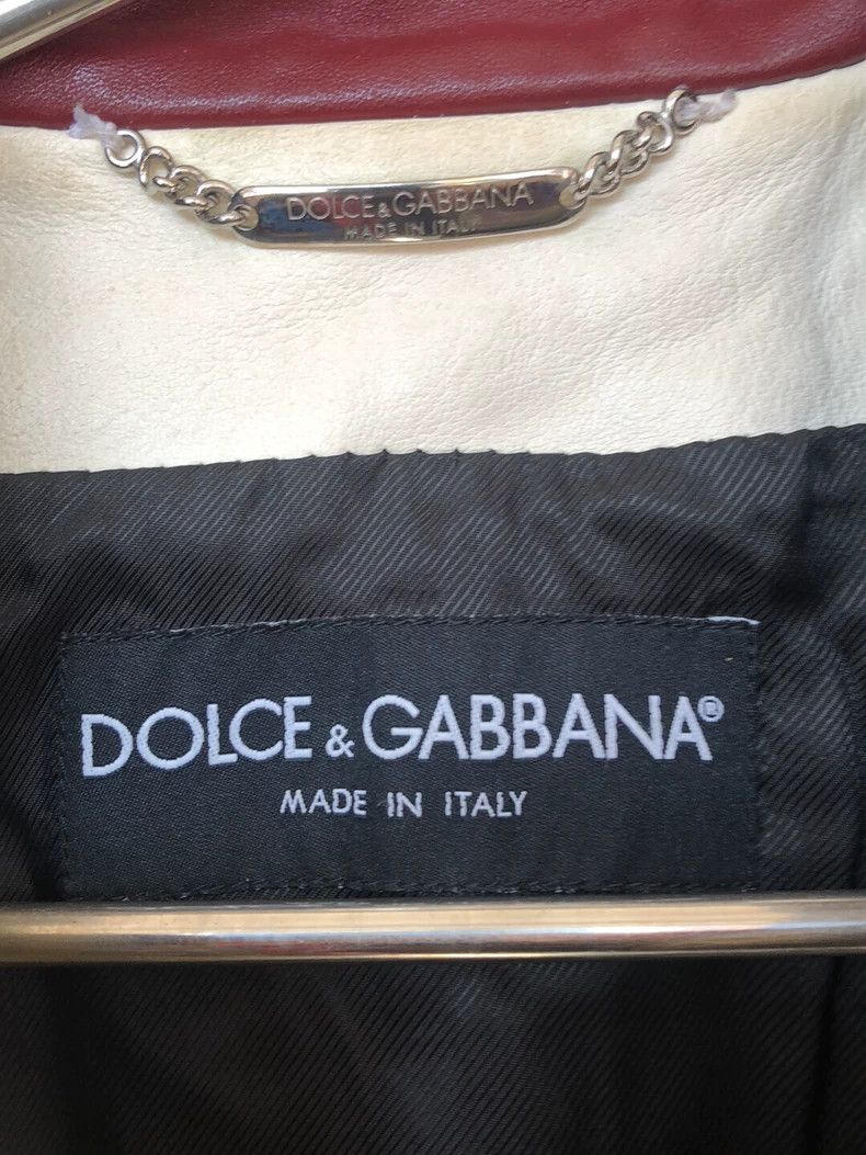 Dolce & Gabbana DG Motorcycle Leather Jacket with Vintage Finish Size US L / EU 52-54 / 3 - 7 Thumbnail