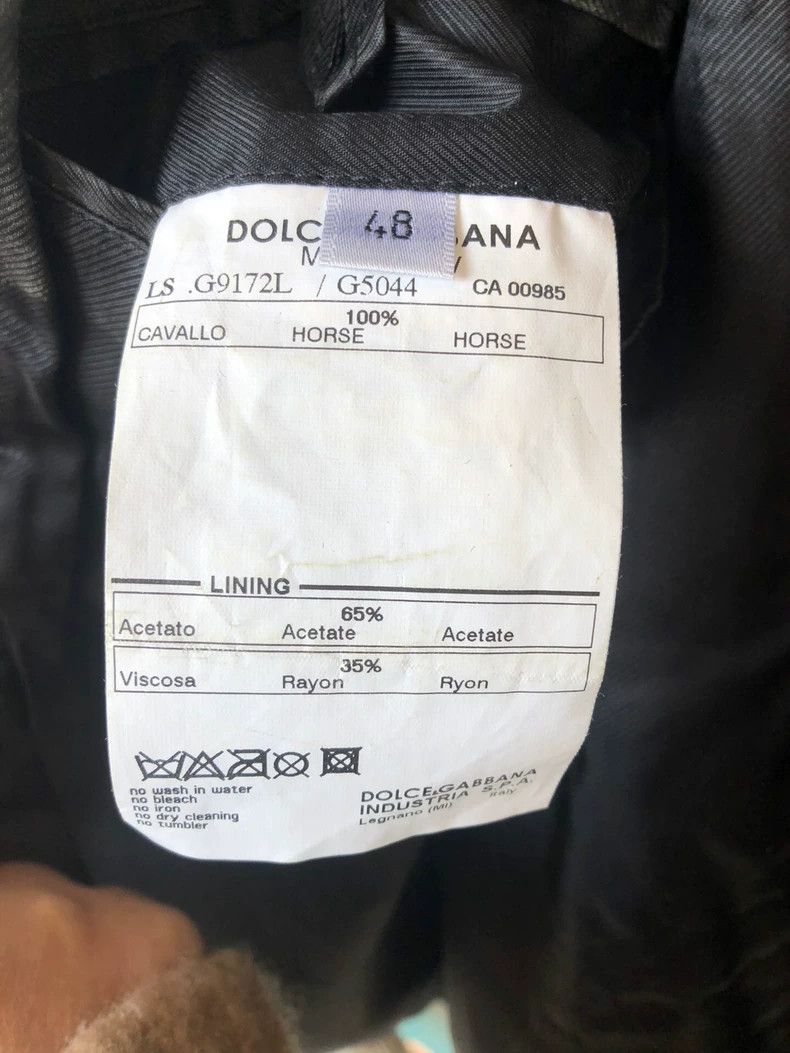 Dolce & Gabbana DG Motorcycle Leather Jacket with Vintage Finish Size US L / EU 52-54 / 3 - 6 Thumbnail