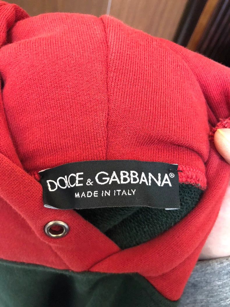 Dolce & Gabbana Green and Red Graphic Hooded Sweatshirt Size US L / EU 52-54 / 3 - 7 Thumbnail