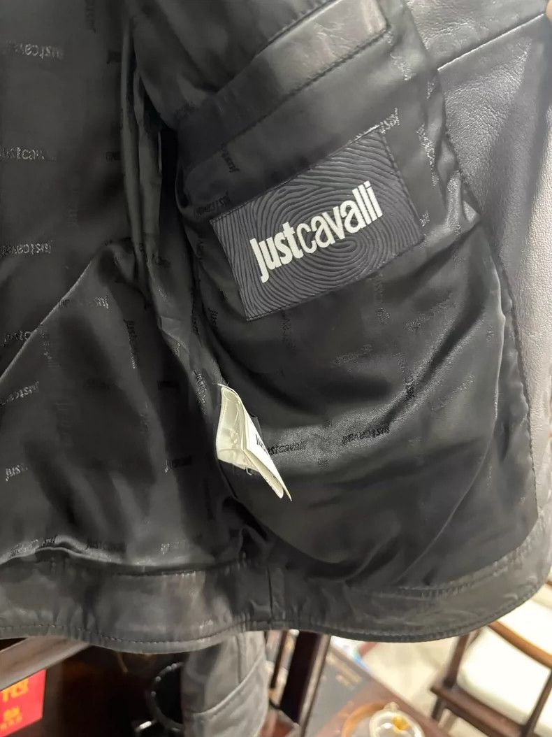Roberto Cavalli Cavalli Leather Jacket with Minor Wear Size US L / EU 52-54 / 3 - 4 Thumbnail