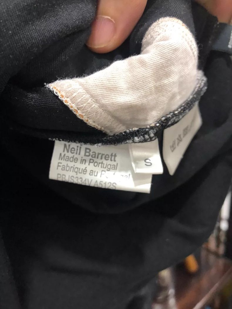 Neil Barrett Neil Barrett Black Sweatshirt with White Details Size US L / EU 52-54 / 3 - 5 Thumbnail