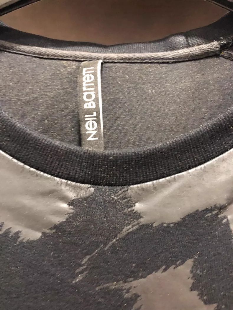 Neil Barrett Neil Barrett Black Sweatshirt with White Details Size US L / EU 52-54 / 3 - 3 Thumbnail