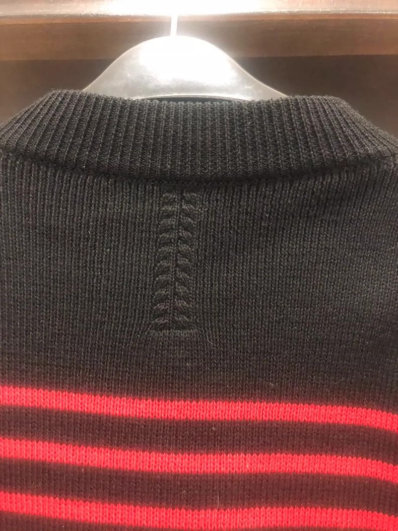 Saint Laurent Paris SLP Striped Sweater with Button Details Size US L / EU 52-54 / 3 - 4 Thumbnail