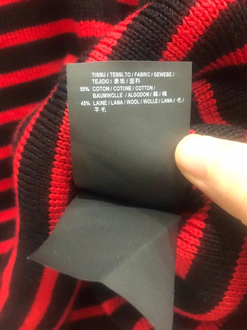 Saint Laurent Paris SLP Striped Sweater with Button Details Size US L / EU 52-54 / 3 - 6 Thumbnail