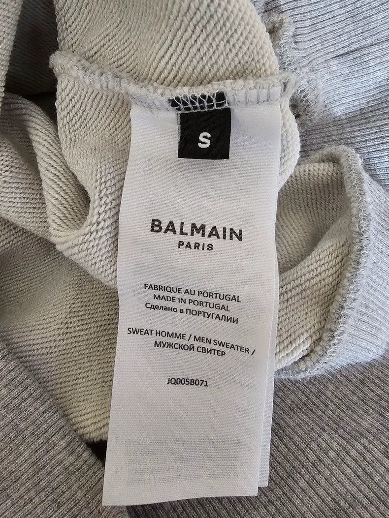 Balmain Balmain Men's Gray Sweatshirt Size US S / EU 44-46 / 1 - 5 Thumbnail