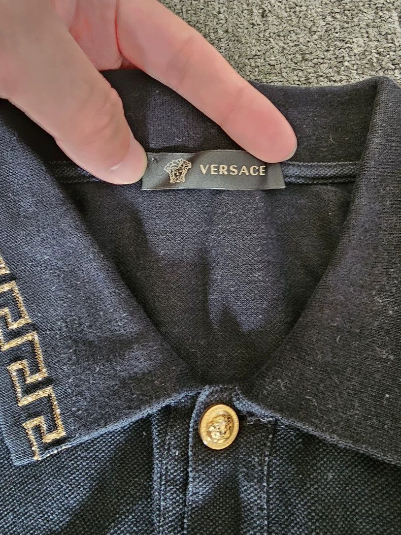 Versace Versace Short Sleeve Polo Shirt Black Size US L / EU 52-54 / 3 - 3 Thumbnail