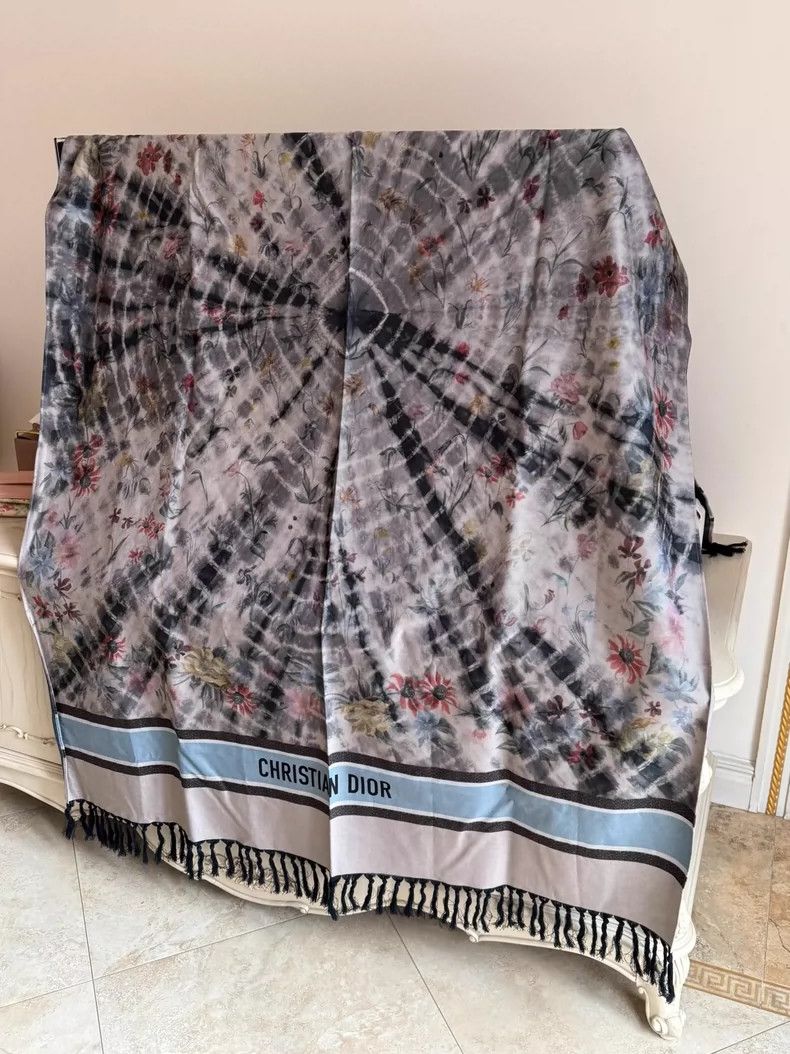 Dior Dior Large Tie-Dye Logo Scarf Shawl Size ONE SIZE - 2 Thumbnail