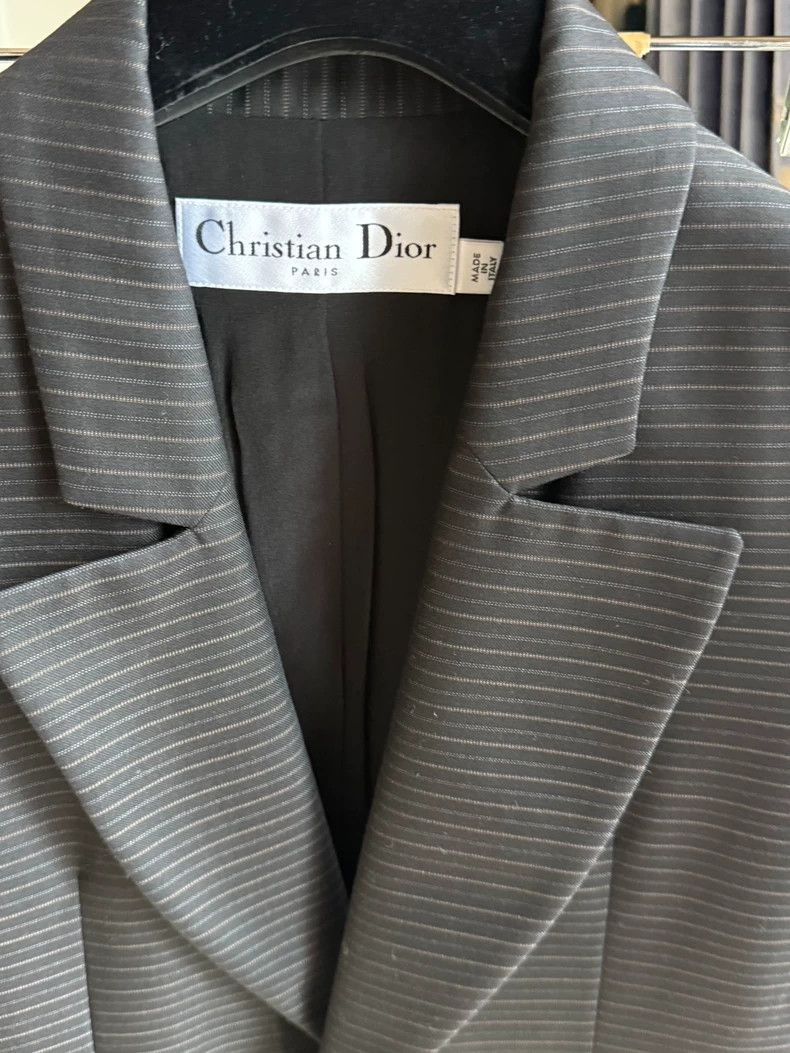 Dior Christian Dior Pinstripe Wool Vest Dress Size US 34 / EU 50 - 3 Thumbnail