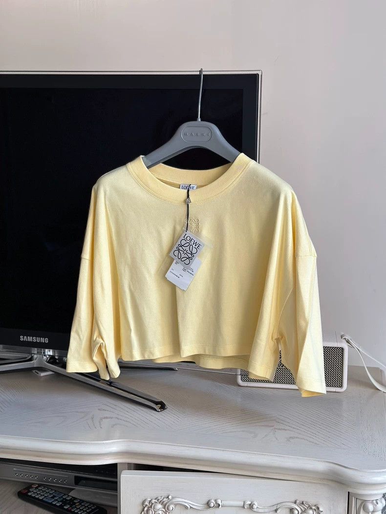 Loewe LOEWE Embroidered Logo Cropped Short Sleeve Shirt Size US S / EU 44-46 / 1 - 4 Thumbnail