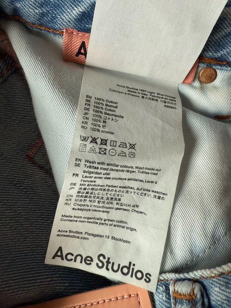 Acne Studios Acne Studios Light Blue Straight Leg Jeans Size US 26 / EU 42 - 6 Thumbnail