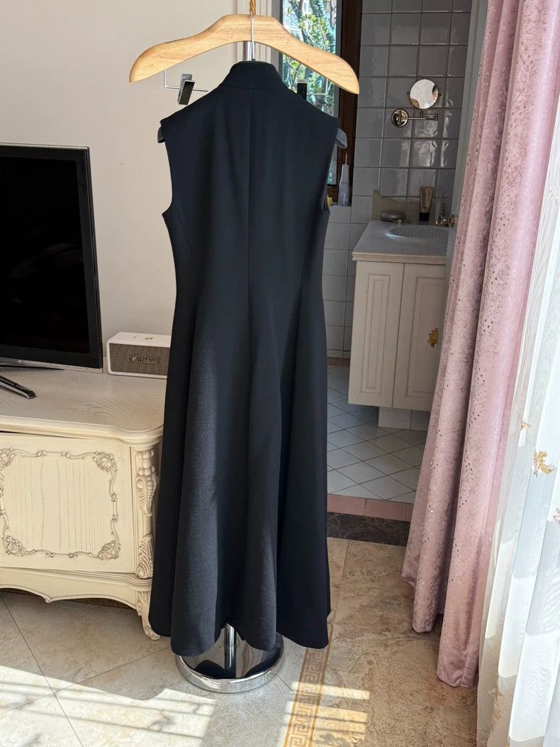 Dior Dior Black Dress with Wool and Silk Size US 34 / EU 50 - 3 Thumbnail