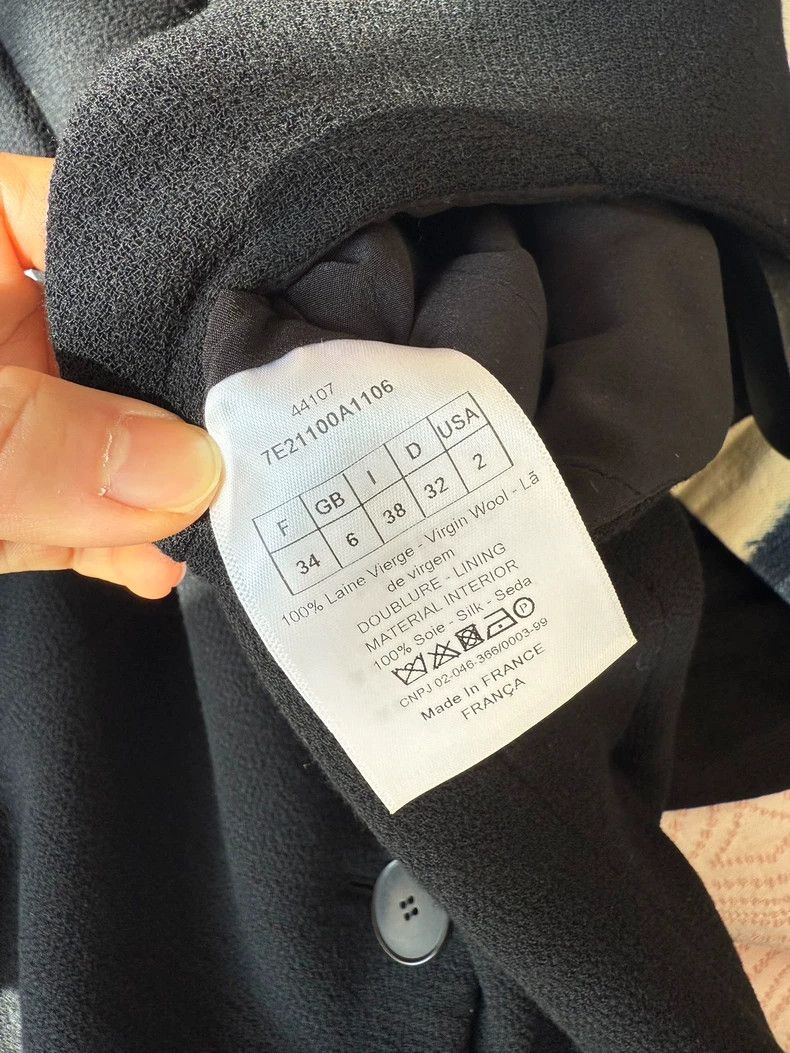 Dior Dior Black Dress with Wool and Silk Size US 34 / EU 50 - 8 Thumbnail