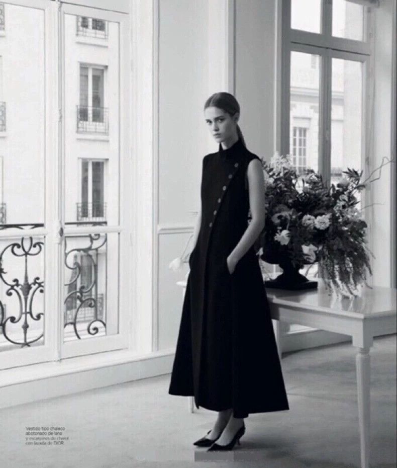 Dior Dior Black Dress with Wool and Silk Size US 34 / EU 50 - 5 Thumbnail