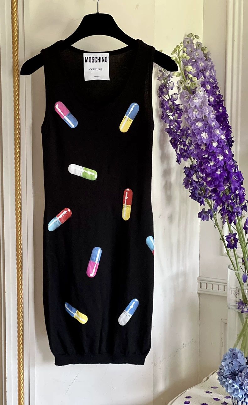 Moschino Moschino Knit Dress with Colorful Capsules Size 22" - 4 Thumbnail