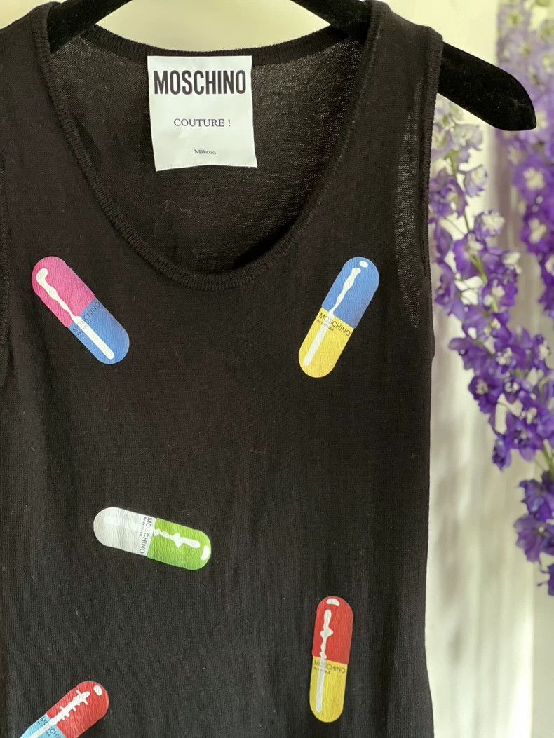 Moschino Moschino Knit Dress with Colorful Capsules Size 22" - 5 Thumbnail