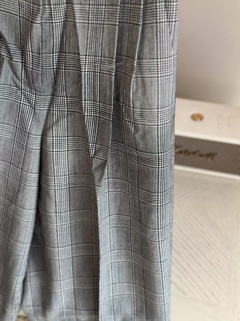 Givenchy Givenchy Gray Plaid Wool Pants Size 34 Size US 34 / EU 50 - 3 Thumbnail