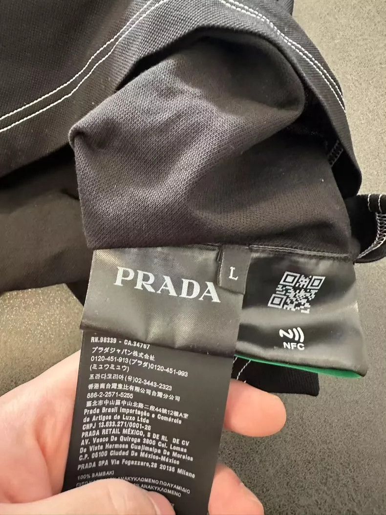 Prada New Prada Classic Black Short Sleeve Polo Size US L / EU 52-54 / 3 - 5 Thumbnail
