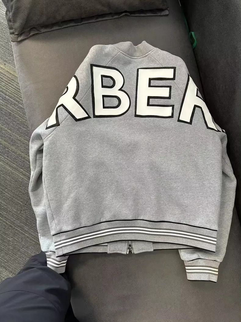 Burberry Burberry Gray Logo Pilot Jacket Size L Size US L / EU 52-54 / 3 - 2 Thumbnail