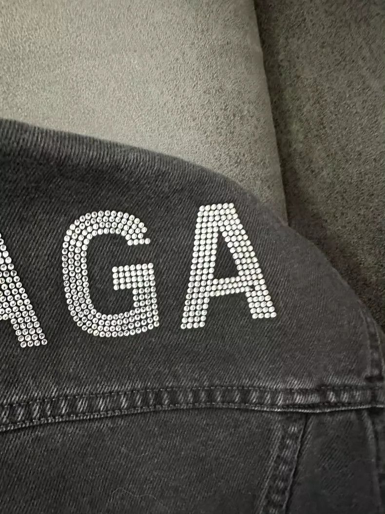 Balenciaga Balenciaga Black Crystal Denim Jacket Size US L / EU 52-54 / 3 - 4 Thumbnail