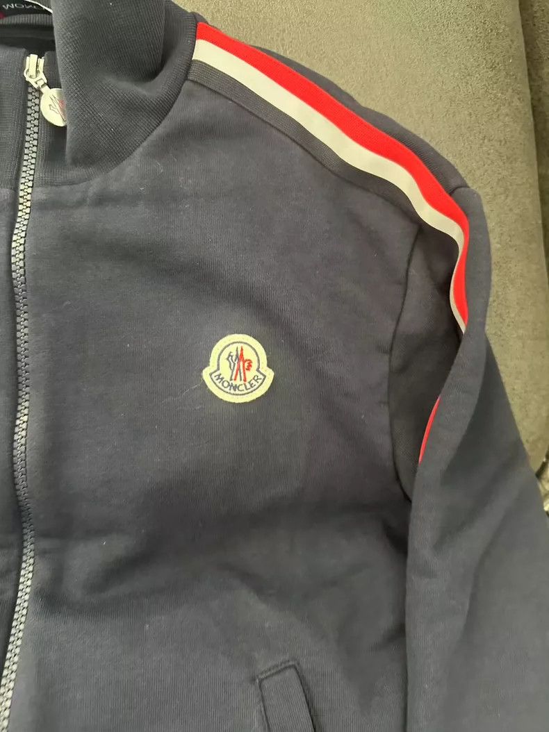 Moncler Moncler Men's Zip Jacket with Stripe Detail Size US S / EU 44-46 / 1 - 2 Thumbnail