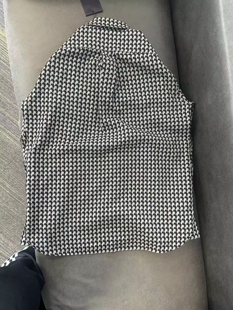 Louis Vuitton Louis Vuitton Houndstooth Long Sleeve Shirt Size US L / EU 52-54 / 3 - 2 Thumbnail