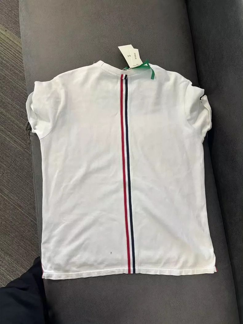 Thom Browne Thom Browne White Short Sleeve Shirt Size US M / EU 48-50 / 2 - 2 Thumbnail